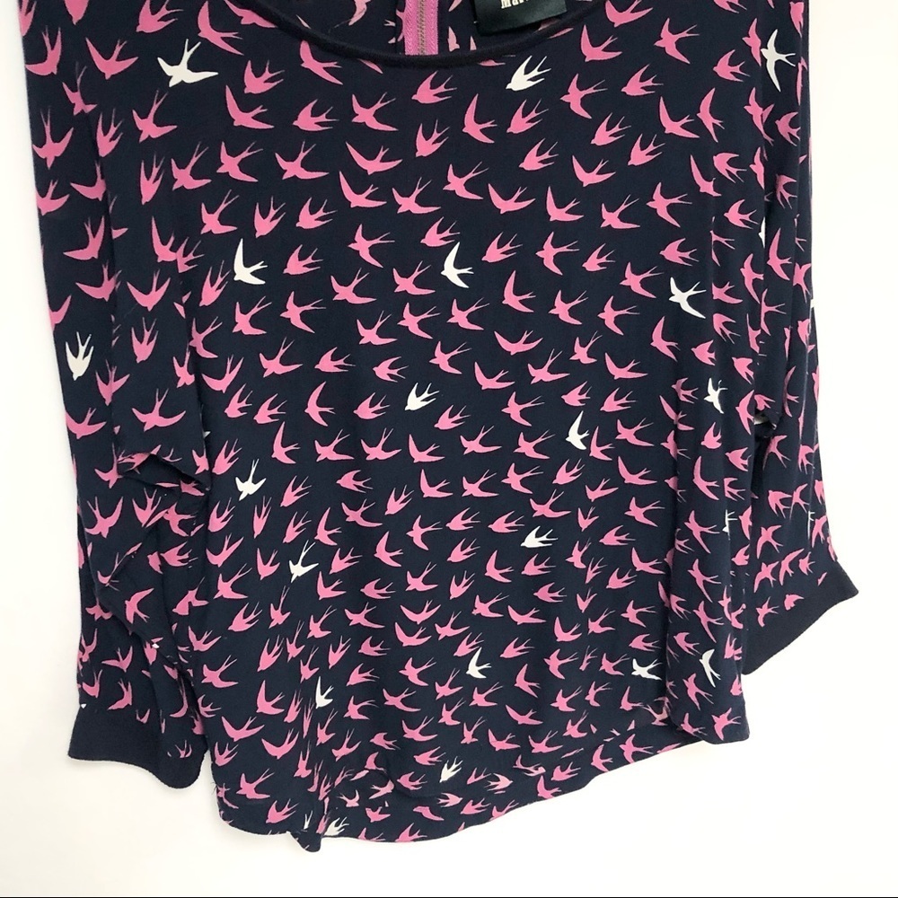 Anthropologie Maeve Bird Novelty Top Sz 2 - Picture 7 of 12